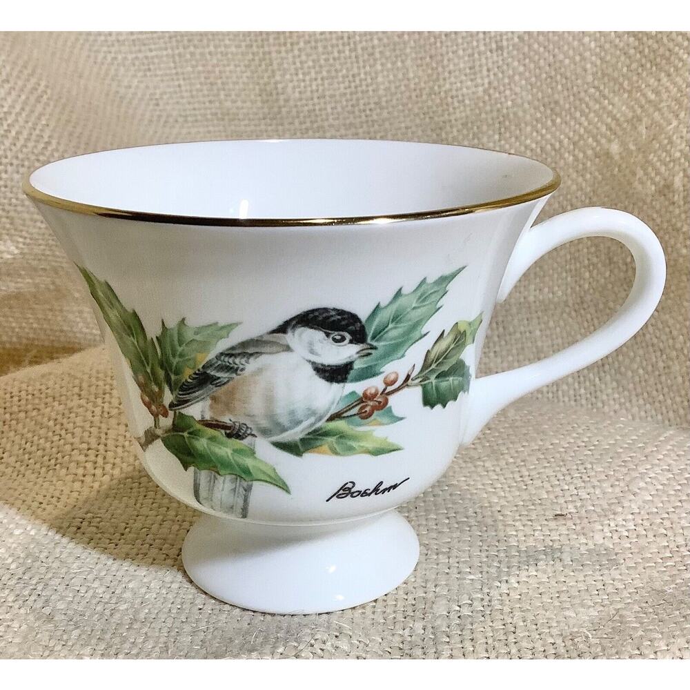 BOEHM English fine bone china bird Chickadee tea coffee cup